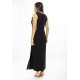 Vestido Midi Faixa Lateral Black
