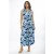 Vestido Longo Acará Malha Estampa Caminhos de Azul