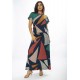 Vestido Longo Morcego Malha Estampa Geometrias do Tempo