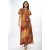 Vestido Longo Morcego Malha Estampa Tramas do Sol