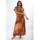 Vestido Longo Morcego Malha Estampa Tramas do Sol
