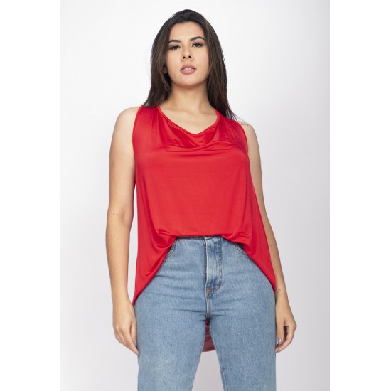 Blusa Ampla Marcelo Versátil Vermelha