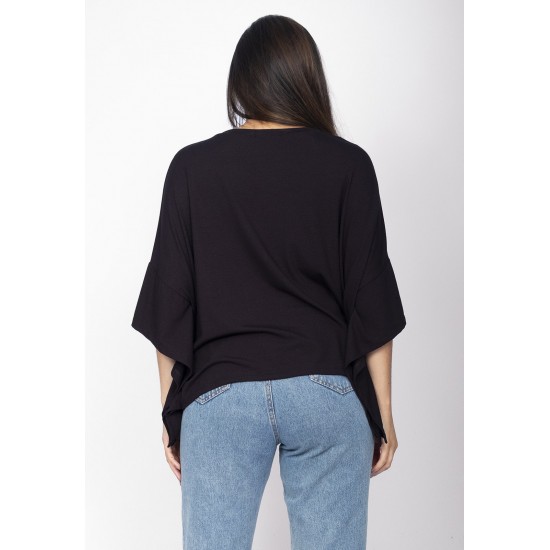 Blusa Asa Delta Malha Tupã Preta