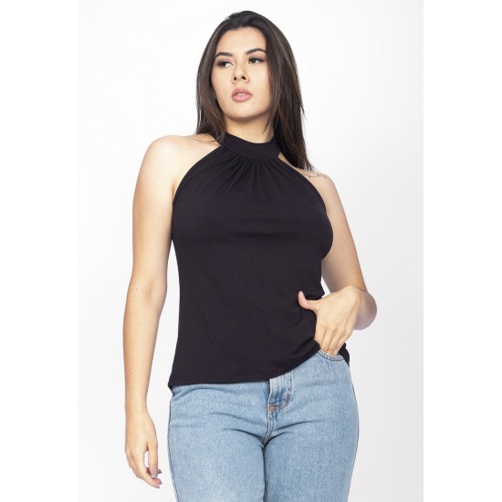 Blusa Trapézio Kaiapó Malha Preta