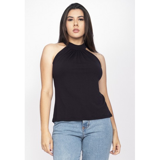 Blusa Trapézio Kaiapó Malha Preta