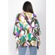 Blusa Poncho Baguari Amplo Estampa Encanto Botânico