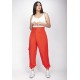 Calça Lisle Cargo Viscose Laranja