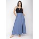 Saia Midi com Zíper Blue