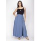 Saia Midi com Zíper Blue