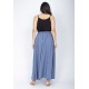 Saia Midi com Zíper Blue