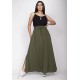 Saia Longa Viscose Verde
