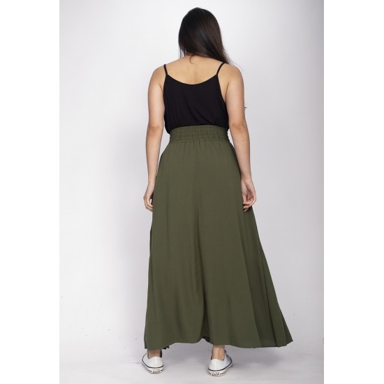 Saia Longa Viscose Verde