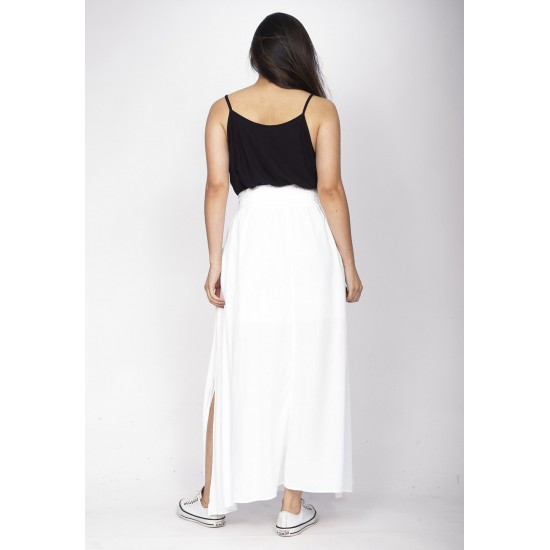 Saia Longa Viscose Branca
