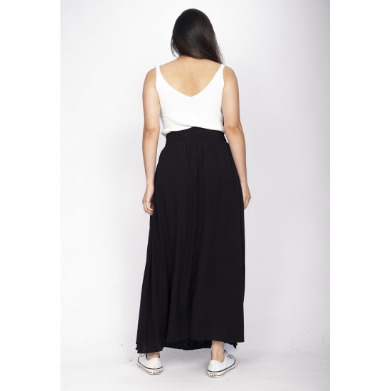 Saia Longa Viscose Preta