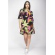 Vestido Curto Viscose Estampa Noite Botânica