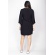 Vestido Curto Viscose Manga Ampla Balli Preto