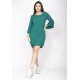 Vestido Curto Viscose Manga Ampla Balli Verde