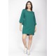 Vestido Curto Viscose Manga Ampla Balli Verde