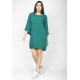 Vestido Curto Viscose Manga Ampla Balli Verde