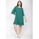 Vestido Curto Viscose Estampa Verde