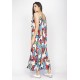 Vestido Longo Caçuá Viscose Alça Fina Estampa Floresce