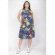 Vestido Midi Viscose Regata Piaf Maré Vibrante