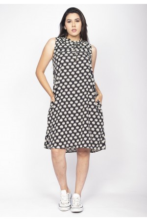 Vestido Midi Viscose Regata Piaf Festa das Margaridas