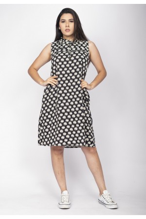 Vestido Midi Viscose Regata Piaf Festa das Margaridas