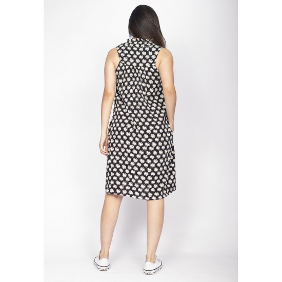 Vestido Midi Viscose Regata Piaf Festa das Margaridas