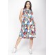 Vestido Midi Viscose Regata Piaf Floresce
