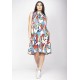 Vestido Midi Viscose Regata Piaf Floresce