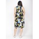 Vestido Midi Viscose Regata Piaf Jardim Noturno