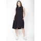 Vestido Midi Viscose Regata Piaf Preto