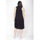 Vestido Midi Viscose Regata Piaf Preto