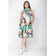 Vestido Midi Viscose Regata Piaf Encanto Botânico