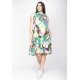 Vestido Midi Viscose Regata Piaf Encanto Botânico