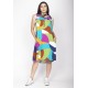 Vestido Midi Viscose Regata Piaf Jardim Azul
