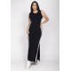 Vestido Midi Faixa Lateral Black