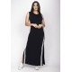 Vestido Midi Faixa Lateral Black