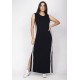 Vestido Midi Faixa Lateral Black
