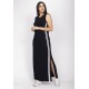 Vestido Midi Faixa Lateral Black