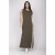 Vestido Midi Faixa Lateral Verde Militar