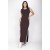 Vestido Midi Faixa Lateral Verde Marrom