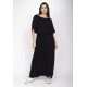 Vestido Midi Viscose Ciganinha com Lapela Preto