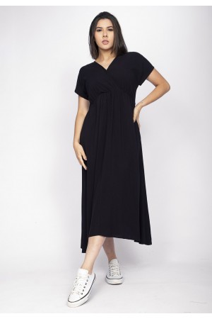 Vestido Midi Plano Preto