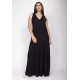 Vestido Aurora Longo Viscose Preto