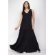 Vestido Aurora Longo Viscose Preto