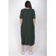 Vestido Ébano Malha Midi Plus Verde Musgo