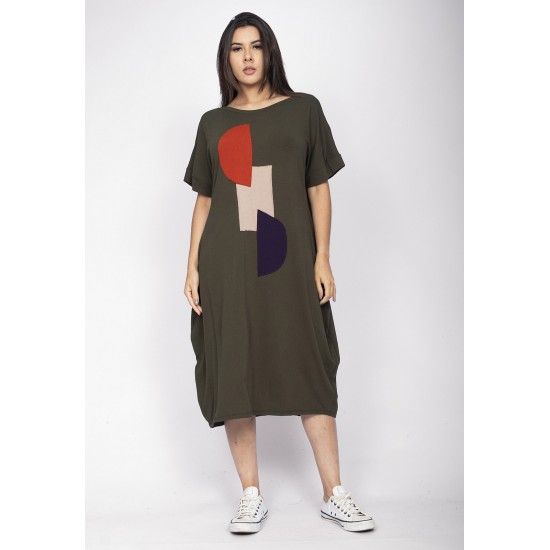 Vestido Amora Malha Midi Plus Verde