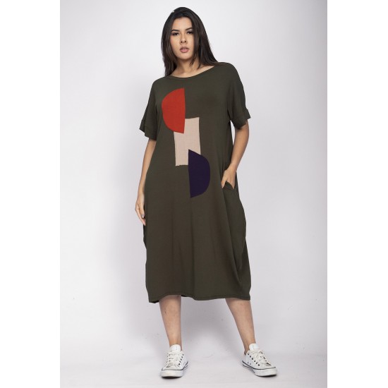 Vestido Amora Malha Midi Plus Verde